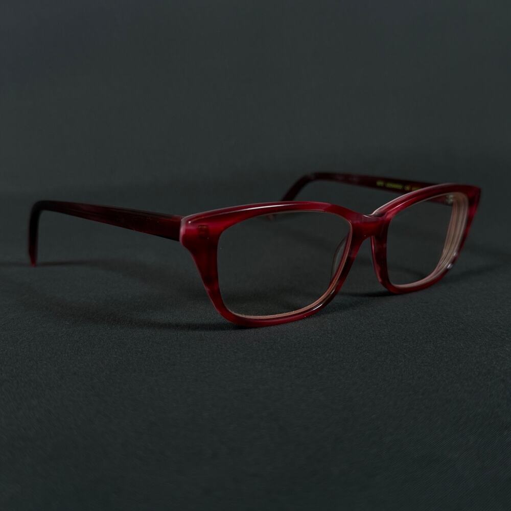 Bevel 3672 Leonardo CR Red 51-15 Acetate Eyeglasses Japan Vintage ONLY FRAME